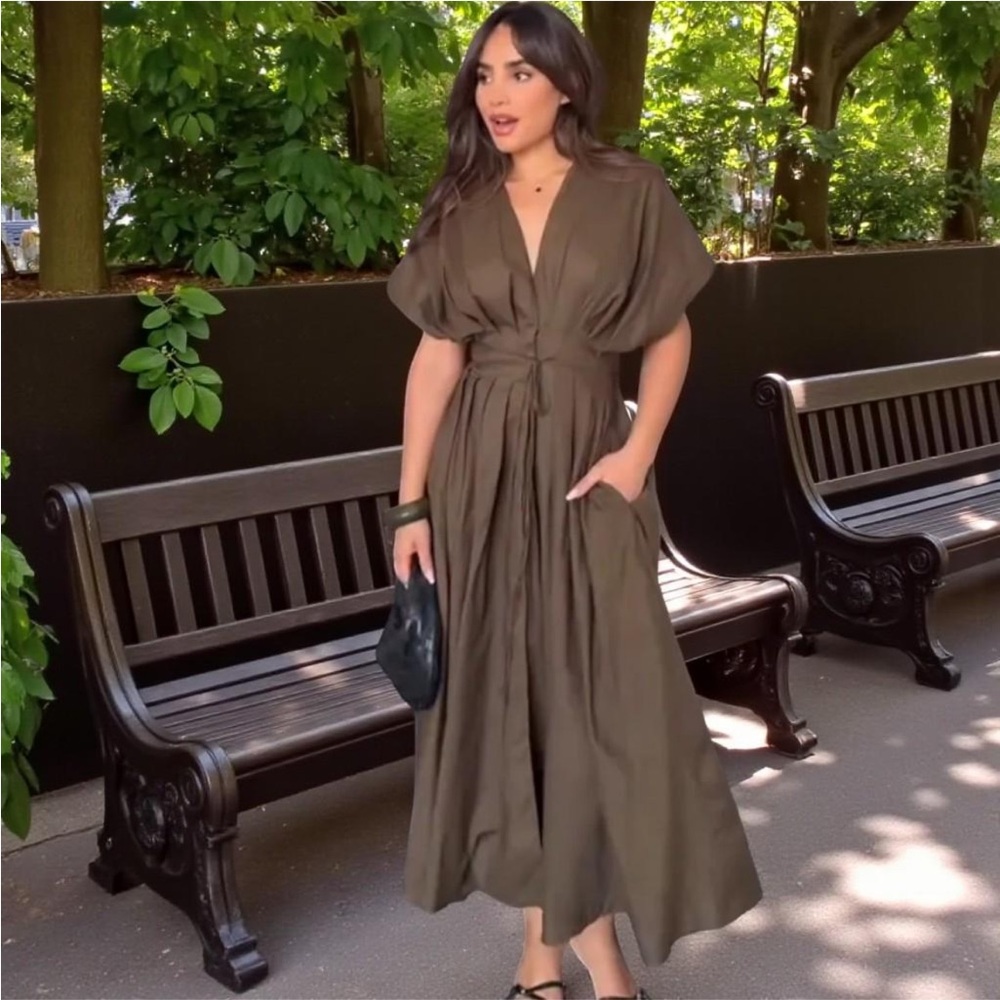 Zara NWT pleated midi dress 9479/249 - Picture 9 of 10